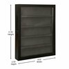Flash Furniture Maverick 14.5x17.5 Solid Pine Medals Display Case w/4 Channel Grooved Removable Shelves in Black HMHD-23M018YBN1-BLK-1417-GG